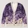 Purple Bat Moon Night Sky for Halloween Parties and Cozy Autumn Outings and Gifts for Women All-over Print Knitted Cardigan - 1