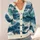 Roiling Ocean Waves for Coastal Getaways and Relaxed Everyday Seaside Layering All-over Print Knitted Cardigan - 4