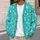 Turquoise Snowflake Winter Style For Cozy Everyday Layering And Festive Outings All-over Print Knitted Cardigan - 5