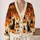 Halloween Cats and Pumpkins for Cozy Autumn Nights and Festive Fall Outings for Women All-over Print Knitted Cardigan - 2