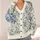 Blue Watercolor Roses for Cozy Autumn Layering and Everyday Botanical Style for Women All-over Print Knitted Cardigan - 4