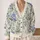 Blue Watercolor Roses for Cozy Autumn Layering and Everyday Botanical Style for Women All-over Print Knitted Cardigan - 2