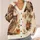 Autumn Owls and Squirrel Woodland Scene for Thanksgiving Nature Lovers All-over Print Knitted Cardigan - 4