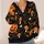 Halloween Pumpkins, Bats and Mushrooms for Spooky Autumn Celebrations and Cozy Fall Nights All-over Print Knitted Cardigan - 4