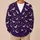 Silver Bats And Stars For Spooky Halloween Nights And Everyday Autumn Style All-over Print Knitted Cardigan - 6