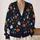 Halloween Pumpkins, Black Cats and Ghosts for Cozy Autumn Festivities and Parties All-over Print Knitted Cardigan - 2