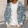 Vintage Blue And Ivory Wildflowers For Cozy Fall Layering And Everyday Wear All-over Print Knitted Cardigan - 5