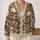 Ivory Skull and Rose Motifs for Halloween Nights, Autumn Outings and Gothic Style All-over Print Knitted Cardigan - 2