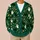 Halloween Ghost Bat Candy Stars for Cozy October Celebrations and Festive Layering All-over Print Knitted Cardigan - 6