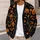 Black Cats, Pumpkins and Maple Leaves for Spooky Autumn Halloween Style All-over Print Knitted Cardigan - 5