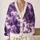 Violet Thunderclouds and Lightning for Bold Halloween Nights and Autumn Streetwear Looks All-over Print Knitted Cardigan - 2
