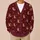 Seated Foxes and Tiny Folk Motifs for Cozy Autumn Outings and Everyday Wear All-over Print Knitted Cardigan - 6