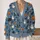 Halloween Ghosts, Black Cats and Pumpkins for Cozy Autumn Celebrations and Fall Wear All-over Print Knitted Cardigan - 2