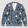 Halloween Ghosts, Black Cats and Pumpkins for Cozy Autumn Celebrations and Fall Wear All-over Print Knitted Cardigan - 1
