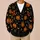 Halloween Pumpkins, Bats & Spiderwebs for Festive Autumn Celebrations and Parties All-over Print Knitted Cardigan - 6