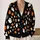 Playful Halloween Ghosts, Pumpkins And Autumn Leaves For Cozy October Seasonal Style All-over Print Knitted Cardigan - 2