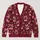 Pink Cherry Bow Motifs for Sweet Autumn Outings and Cozy Everyday Layering Looks All-over Print Knitted Cardigan - 1