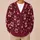 Pink Cherry Bow Motifs for Sweet Autumn Outings and Cozy Everyday Layering Looks All-over Print Knitted Cardigan - 6