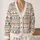Vintage Nordic Geometric Motifs for Cozy Autumn Winter Layering Women All-over Print Knitted Cardigan - 2