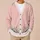 Blue Rose Lace and Blush Color Blocking for Romantic Everyday Layering and Vintage Style All-over Print Knitted Cardigan - 6