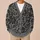 Gray Black Floral Jacquard Motifs for Cozy Autumn Layering and Vintage Everyday Style All-over Print Knitted Cardigan - 6