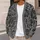 Gray Black Floral Jacquard Motifs for Cozy Autumn Layering and Vintage Everyday Style All-over Print Knitted Cardigan - 5