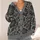Gray Black Floral Jacquard Motifs for Cozy Autumn Layering and Vintage Everyday Style All-over Print Knitted Cardigan - 4