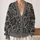 Gray Black Floral Jacquard Motifs for Cozy Autumn Layering and Vintage Everyday Style All-over Print Knitted Cardigan - 2