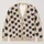 Black Cat Faces on Warm Beige for Cozy Autumn Days and Everyday Feline-Lover Style All-over Print Knitted Cardigan - 1