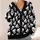Playful White Skull Motifs for Cozy Autumn Days and Everyday Alternative Style All-over Print Knitted Cardigan - 4