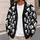 Playful White Skull Motifs for Cozy Autumn Days and Everyday Alternative Style All-over Print Knitted Cardigan - 5