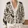 Gothic Bat And Crescent Moon Motifs For Halloween Season And Everyday Dark Style All-over Print Knitted Cardigan - 2