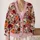 Skulls, Pumpkins And Crimson Roses For A Spooky Halloween Night All-over Print Knitted Cardigan - 2