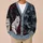 White Fox And Crimson Thorn Branches For Moody Woodland Autumn Layering All-over Print Knitted Cardigan - 6