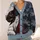 White Fox And Crimson Thorn Branches For Moody Woodland Autumn Layering All-over Print Knitted Cardigan - 4