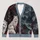 White Fox And Crimson Thorn Branches For Moody Woodland Autumn Layering All-over Print Knitted Cardigan - 1