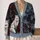 White Fox And Crimson Thorn Branches For Moody Woodland Autumn Layering All-over Print Knitted Cardigan - 2