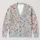 Blush Rose Garden Florals for Coastal Everyday Style and Relaxed Weekend Layering All-over Print Knitted Cardigan - 1