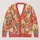 Coral Wildflower Floral for Cozy Autumn Layering and Everyday Wear All-over Print Knitted Cardigan - 1