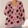 Black Cat Faces on Dusty Rose for Cozy Everyday Autumn Layering All-over Print Knitted Cardigan - 4