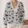 Black Bat And Star Motifs For Spooky Season Everyday Layering All-over Print Knitted Cardigan - 2