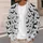 Black Bat And Star Motifs For Spooky Season Everyday Layering All-over Print Knitted Cardigan - 5