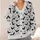 Black Bat And Star Motifs For Spooky Season Everyday Layering All-over Print Knitted Cardigan - 4