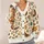 Playful Calico Cats and Garden Flowers for Cozy Halloween Autumn Everyday Layering All-over Print Knitted Cardigan - 4