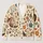 Playful Calico Cats and Garden Flowers for Cozy Halloween Autumn Everyday Layering All-over Print Knitted Cardigan - 1