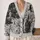 Haunted House Cats and Crescent Moons for Halloween Nighttime Layering All-over Print Knitted Cardigan - 2