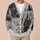 Haunted House Cats and Crescent Moons for Halloween Nighttime Layering All-over Print Knitted Cardigan - 6