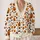 Halloween Pumpkins, Ghosts, Bats And Autumn Leaves For Cozy October Celebrations All-over Print Knitted Cardigan - 2