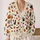 Halloween Cat, Pumpkin and Bat Motifs for Cozy Autumn Layering All-over Print Knitted Cardigan - 2