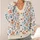 Blue and Rust Botanical Florals for Relaxed Cottage Days and Bookish Weekend Style All-over Print Knitted Cardigan - 4